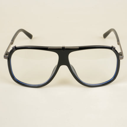 Voyage Black & Grey Wayfarer Eyeglasses for Men & Women - MG5222-C3