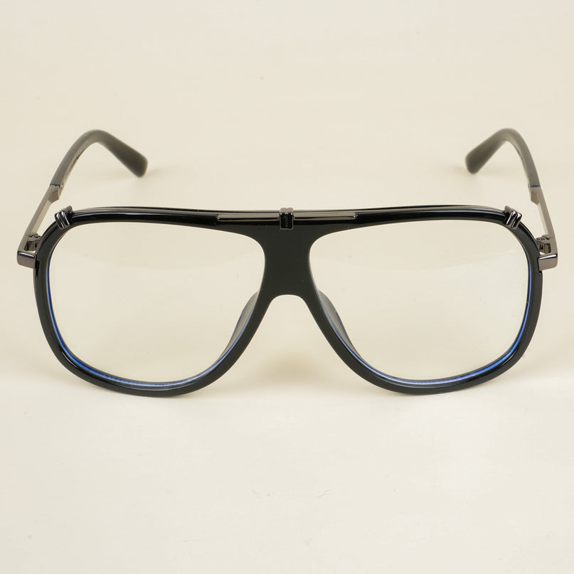 Voyage Black & Grey Wayfarer Eyeglasses for Men & Women - MG5222-C3
