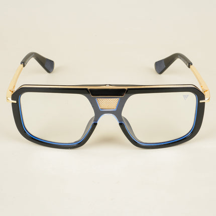 Voyage Goat Black & Golden Wayfarer Eyeglasses for Men & Women - MG5258-C2