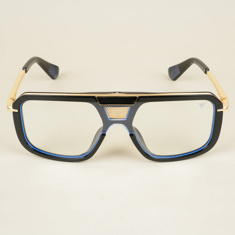 Voyage Goat Black & Golden Wayfarer Eyeglasses for Men & Women - MG5258-C2