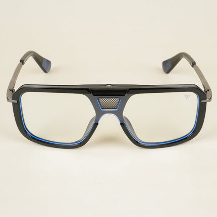 Voyage Goat Black & Grey Wayfarer Eyeglasses for Men & Women - MG5257-C1