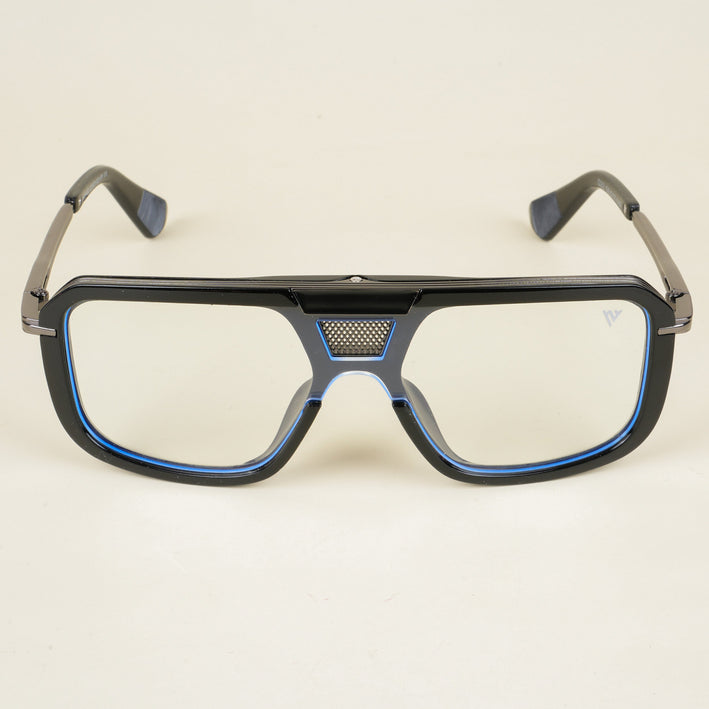 Voyage Goat Black & Grey Wayfarer Eyeglasses for Men & Women - MG5257-C1