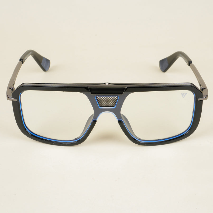 Voyage Goat Black & Grey Wayfarer Eyeglasses for Men & Women - MG5257-C1