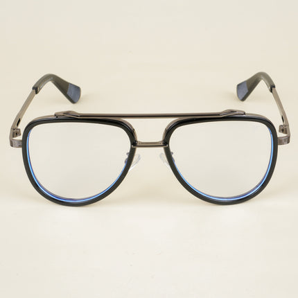 Voyage Black & Grey Wayfarer Eyeglasses for Men & Women - MG5274-C1