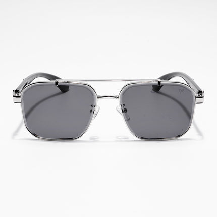 Co-Pilot | Black & Silver Wayfarer Sunglasses | MG4164