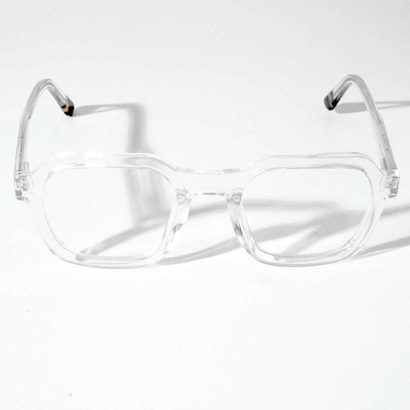 EyeJack Astra Transparent Square Eyeglasses for Men & Women (TR6603CL88-C4)