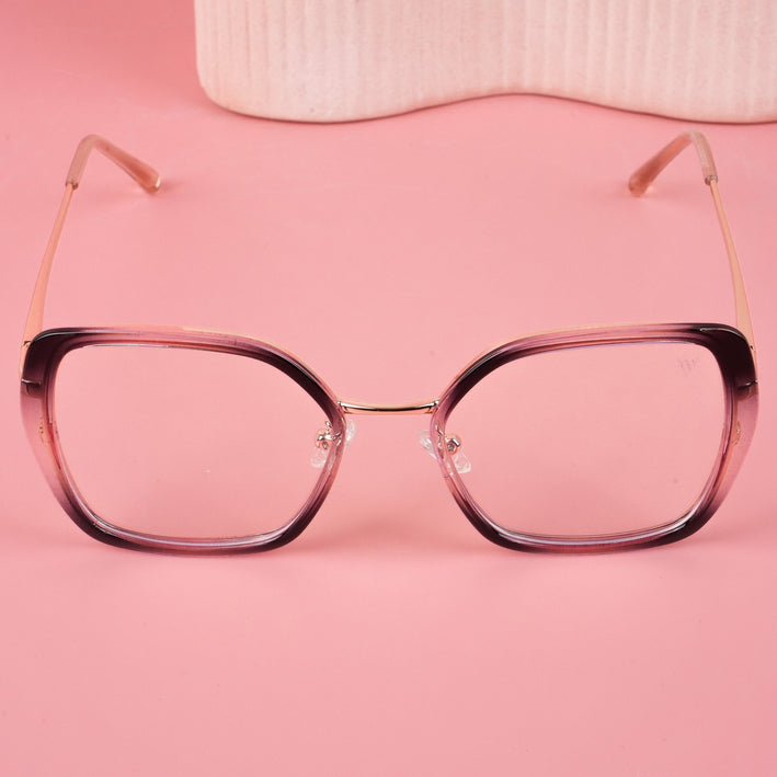 Voyage Glam Pink & Black Cateye Eyeglasses for Women - MG5143-C4