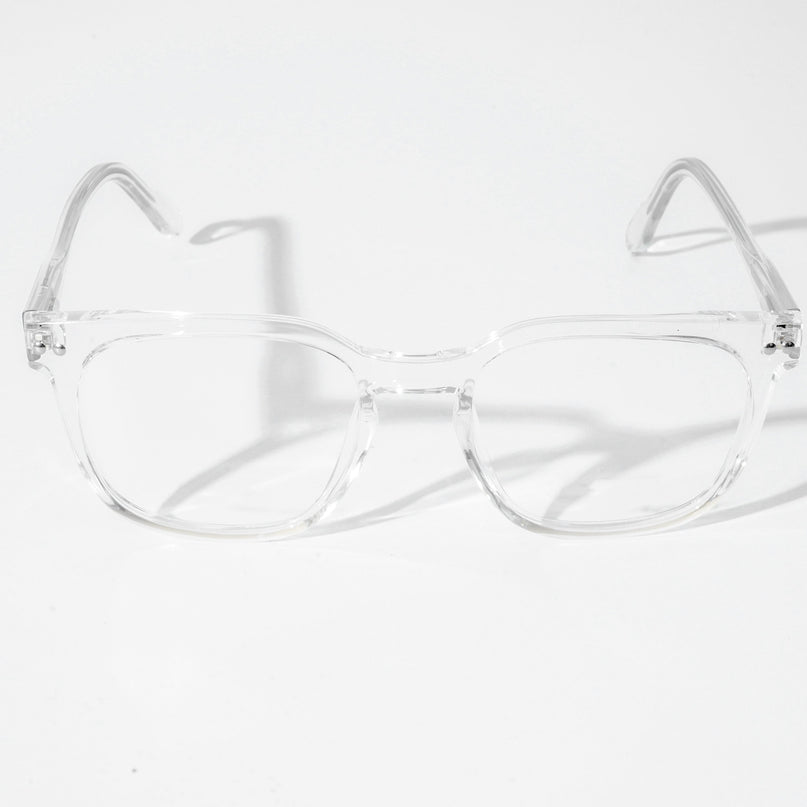 EyeJack Astra Transparent Square Eyeglasses for Men & Women (TR6605CL109-C4)