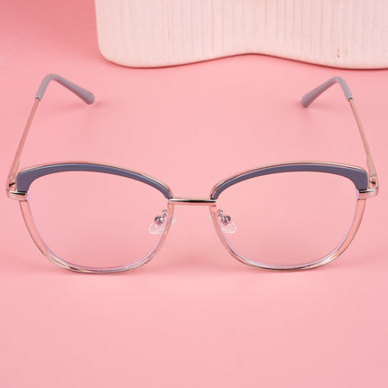 Voyage Glam Grey & Golden Cateye Eyeglasses for Women - MG5149-C2