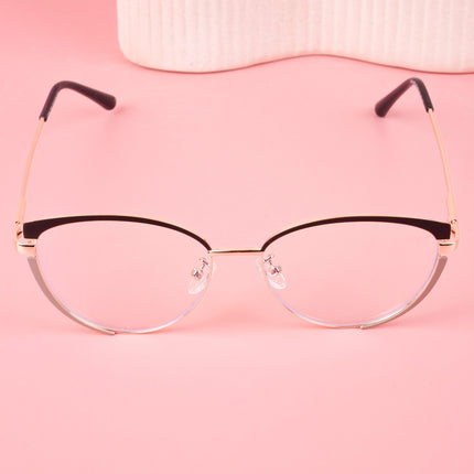 Voyage Glam Black & Golden Cateye Eyeglasses for Women - MG4428-C1