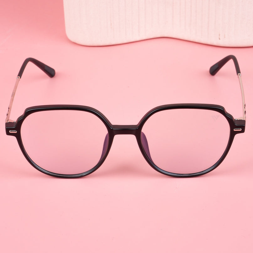 Voyage Glam Matt Black Square Eyeglasses for Men & Women - MG4679-C6