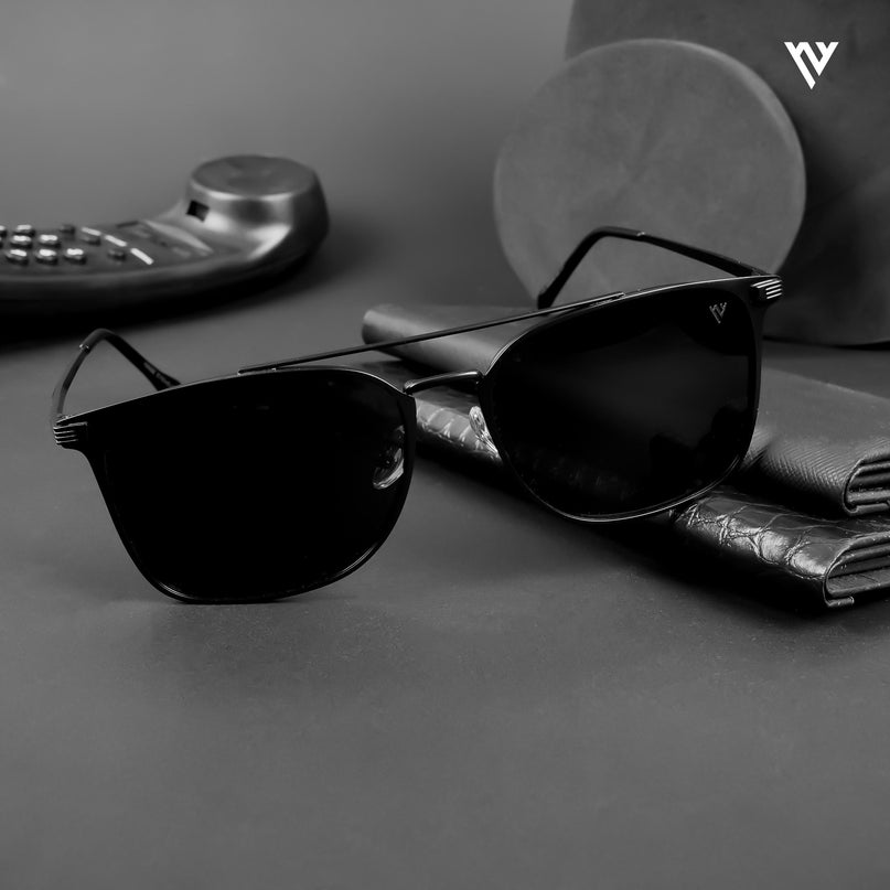 The Fiero | Wayfarer Polarized Sunglasses (Black Lens | Black Frame - PMG4981)