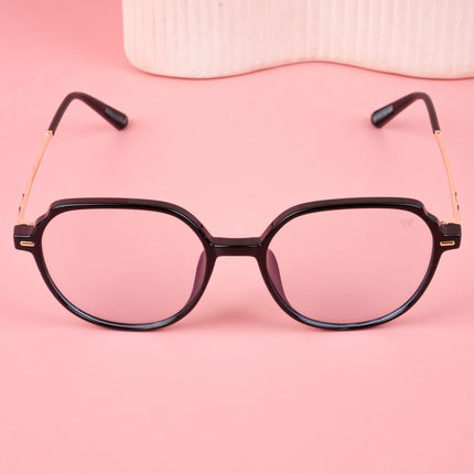 Voyage Glam Shine Black Square Eyeglasses for Men & Women - MG4678-C5