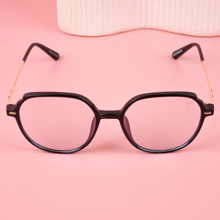 Voyage Glam Shine Black Square Eyeglasses for Men & Women - MG4678-C5