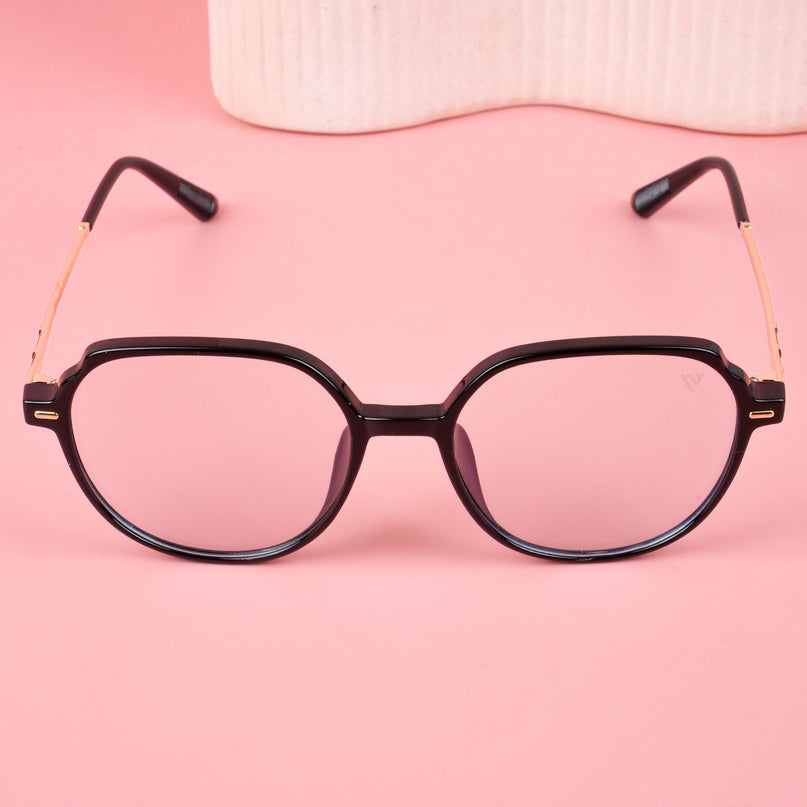 Voyage Glam Shine Black Square Eyeglasses for Men & Women - MG4678-C5