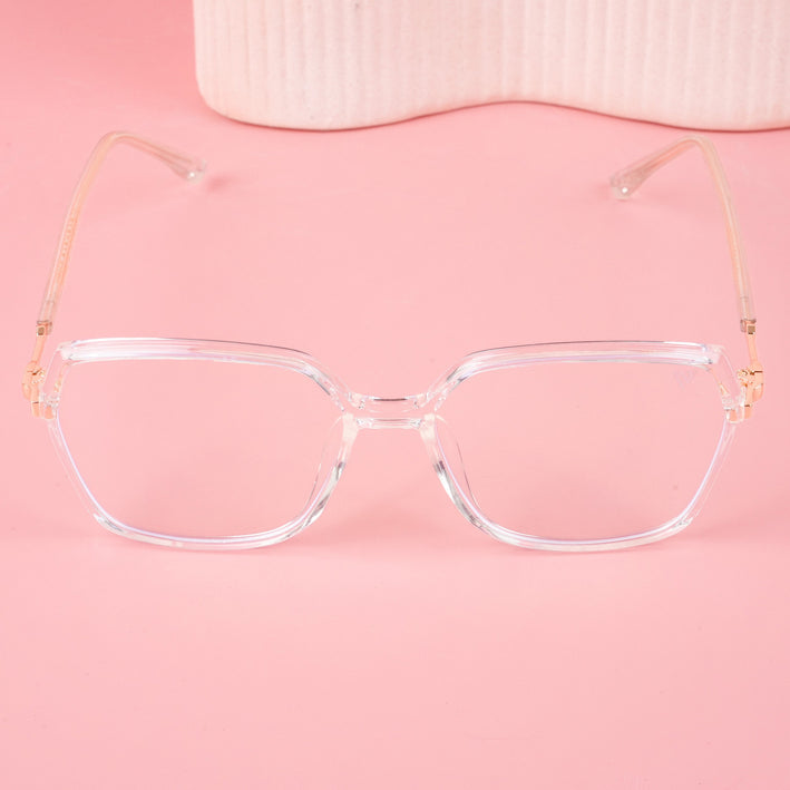 Voyage Glam Transparent Square Eyeglasses for Men & Women - MG4685-C5