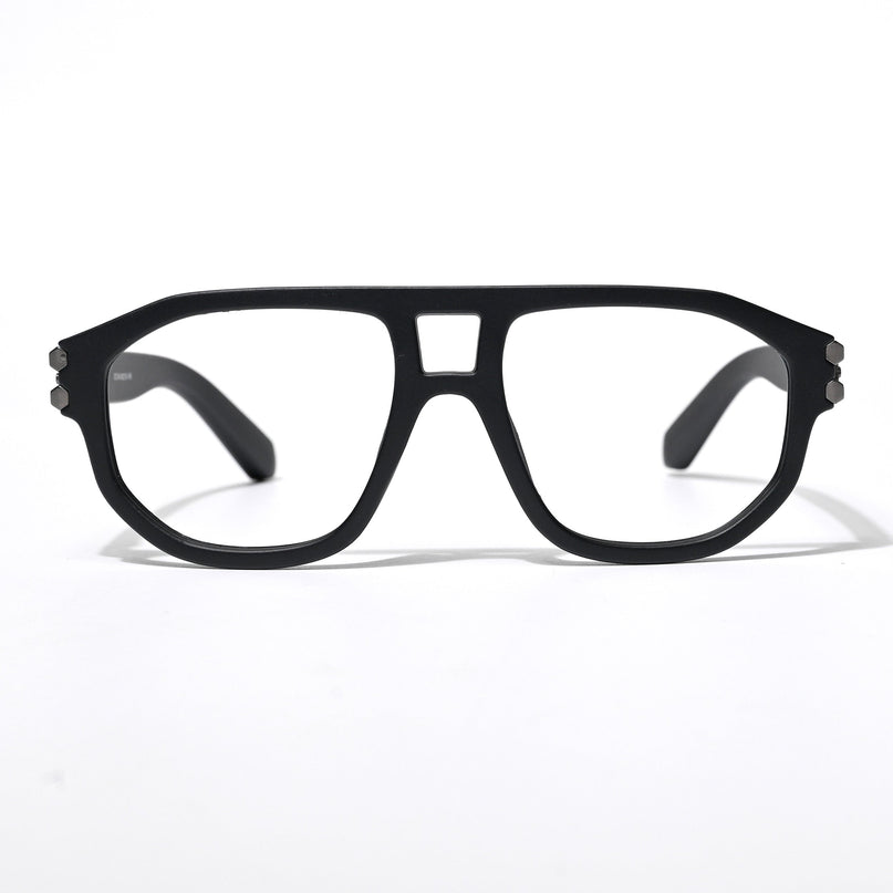 Eyejack Shadow Matt Black Wayfarer Eyeglasses for Men & Women (82104CL585-C1)