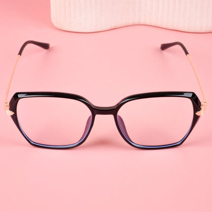 Voyage Glam Shine Black Square Eyeglasses for Men & Women - MG4861-C1