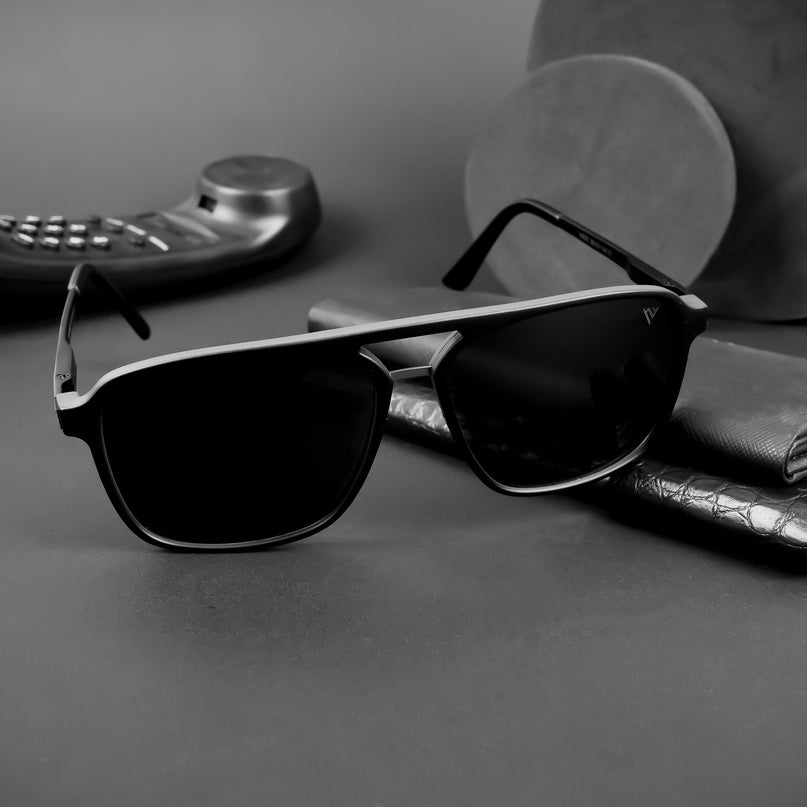 Nexus | Wayfarer Polarized Sunglasses (Black Lens | Matt Black Frame - PMG5053)