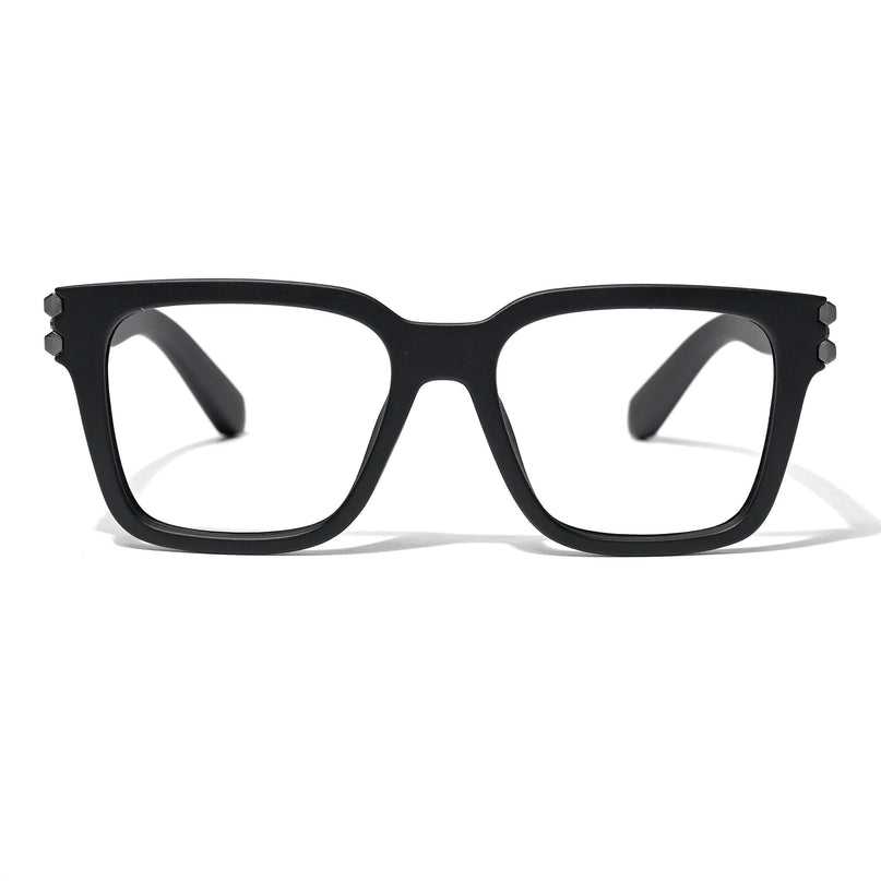 Eyejack Sonic Matt Black Square Eyeglasses for Men & Women (82102CL584-C2)