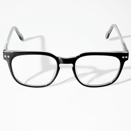 EyeJack Astra Shine Black Square Eyeglasses for Men & Women (TR6605CL106-C1)
