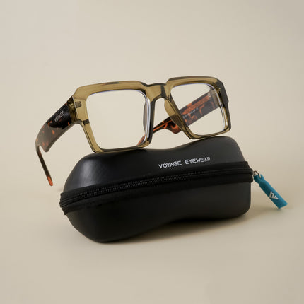 Voyage Goat Transparent Green Wayfarer Eyeglasses for Men & Women - MG4760-C5