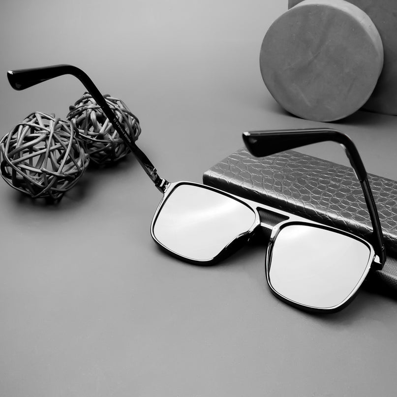 Nexus | Wayfarer Polarized Sunglasses (Black Lens | Shine Black Frame - PMG5052)