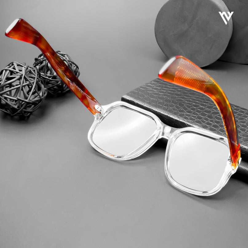 Wayfarer Polarized Sunglasses (Green Lens | Transparent Frame - PMG4991)