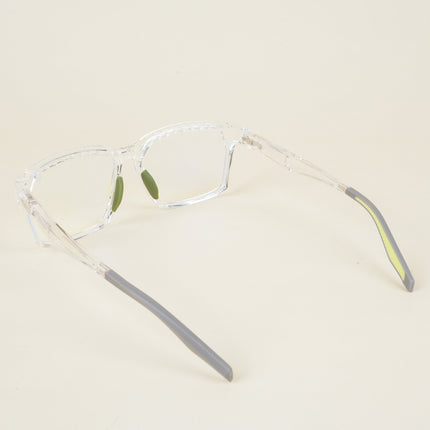 Voyage Techtonic Transparent & Green Wayfarer Eyeglasses for Men & Women - MG5298-C9