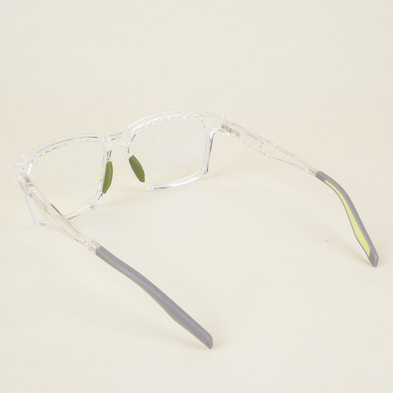 Voyage Techtonic Transparent & Green Wayfarer Eyeglasses for Men & Women - MG5298-C9