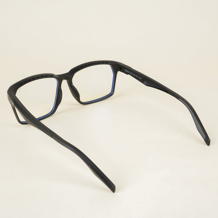 Voyage Techtonic Matt Black Wayfarer Eyeglasses for Men & Women - MG5290-C1