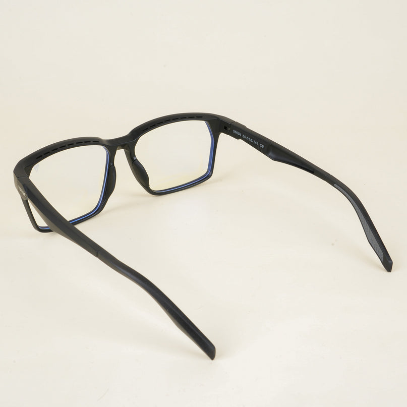 Voyage Techtonic Matt Black Wayfarer Eyeglasses for Men & Women - MG5290-C1