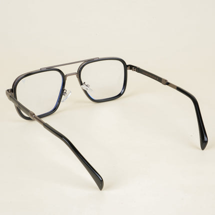 Voyage Black & Grey Wayfarer Eyeglasses for Men & Women - MG5271-C1