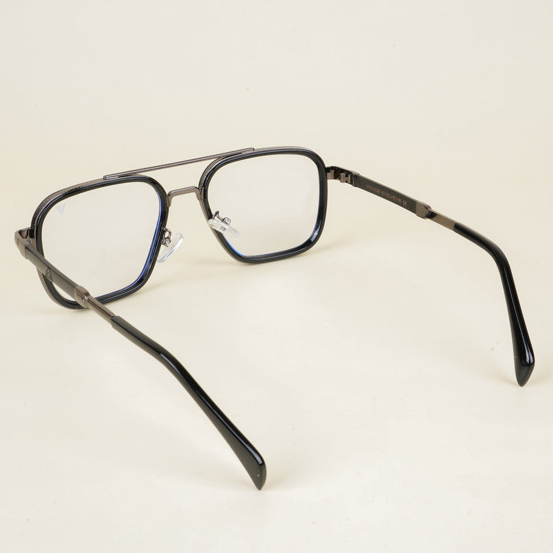 Voyage Black & Grey Wayfarer Eyeglasses for Men & Women - MG5271-C1