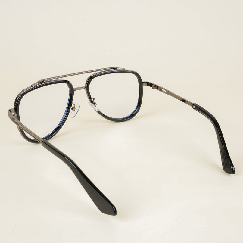 Voyage Black & Grey Wayfarer Eyeglasses for Men & Women - MG5274-C1