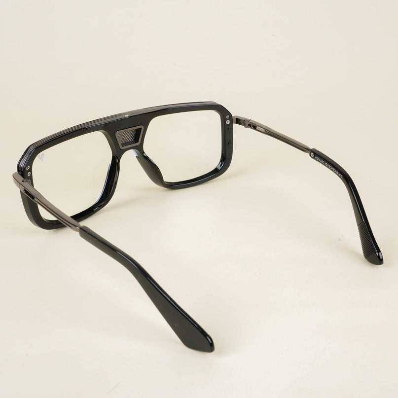 Voyage Goat Black & Grey Wayfarer Eyeglasses for Men & Women - MG5257-C1