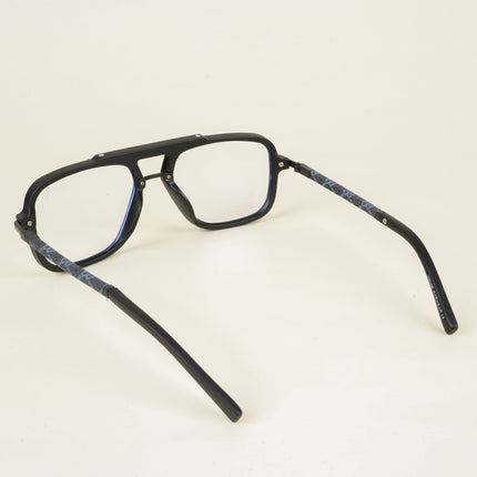 Voyage Matt Black Wayfarer Eyeglasses for Men & Women - MG5277-C1