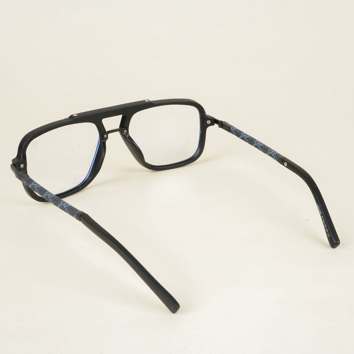 Voyage Matt Black Wayfarer Eyeglasses for Men & Women - MG5277-C1