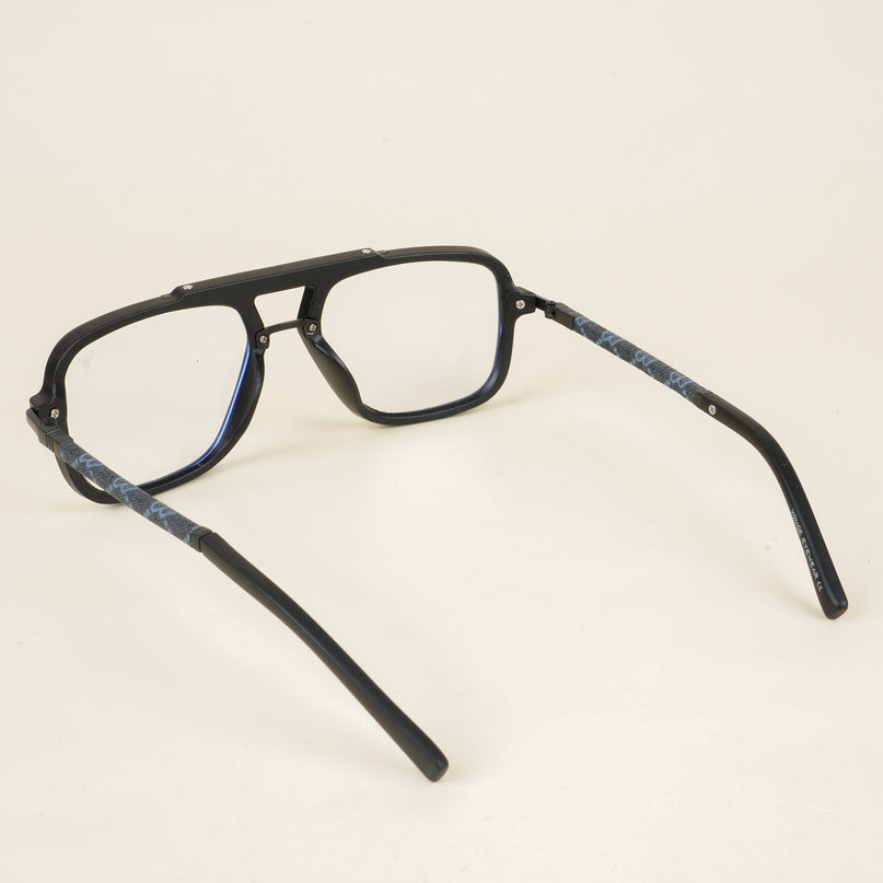 Voyage Matt Black Wayfarer Eyeglasses for Men & Women - MG5277-C1
