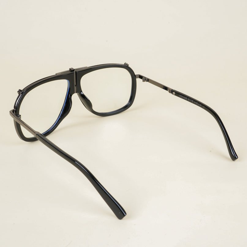 Voyage Black & Grey Wayfarer Eyeglasses for Men & Women - MG5222-C3