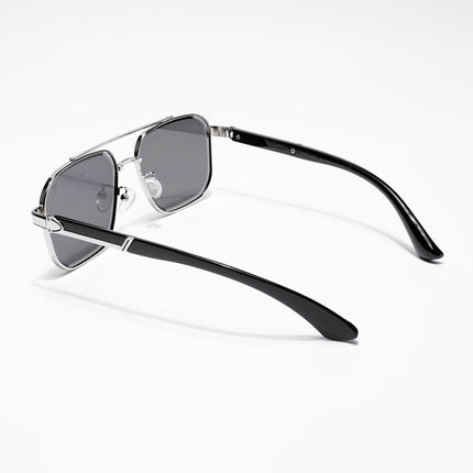 Co-Pilot | Black & Silver Wayfarer Sunglasses | MG4164