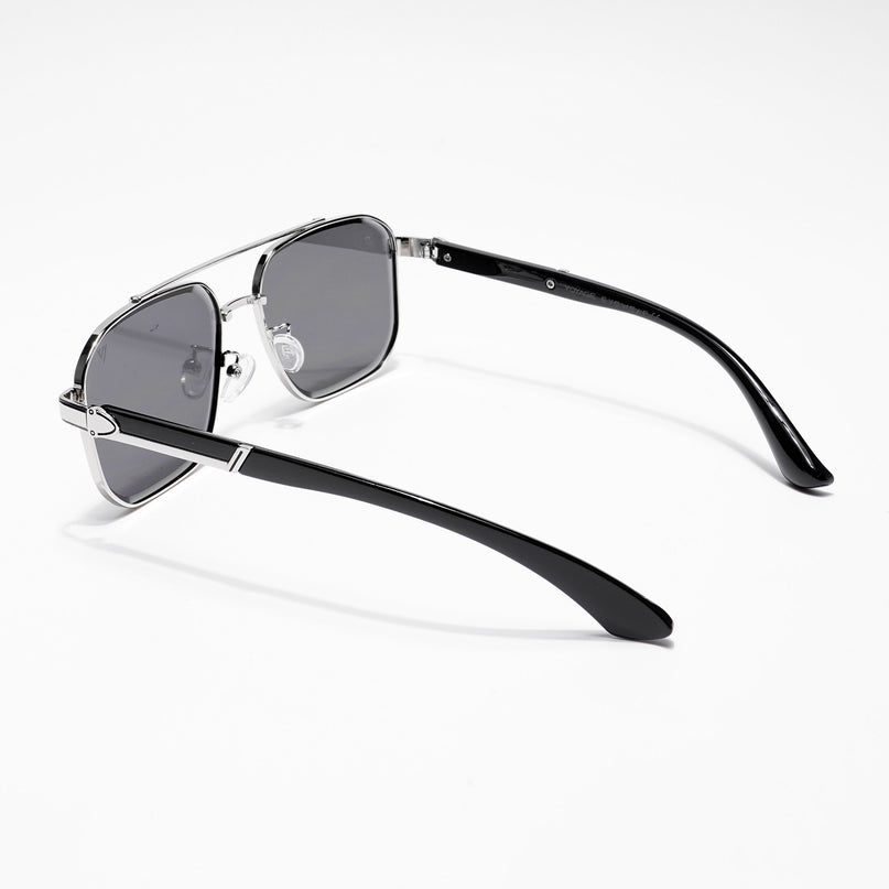 Co-Pilot | Black & Silver Wayfarer Sunglasses | MG4164