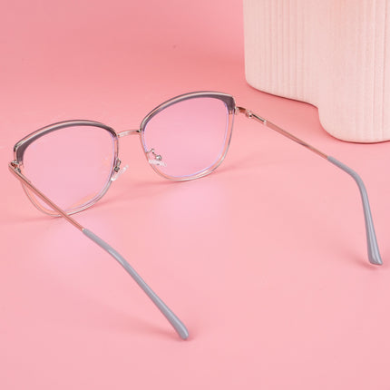 Voyage Glam Grey & Golden Cateye Eyeglasses for Women - MG5149-C2