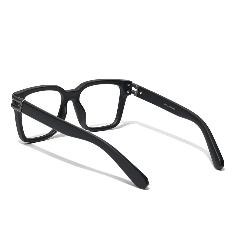 Eyejack Sonic Matt Black Square Eyeglasses for Men & Women (82102CL584-C2)