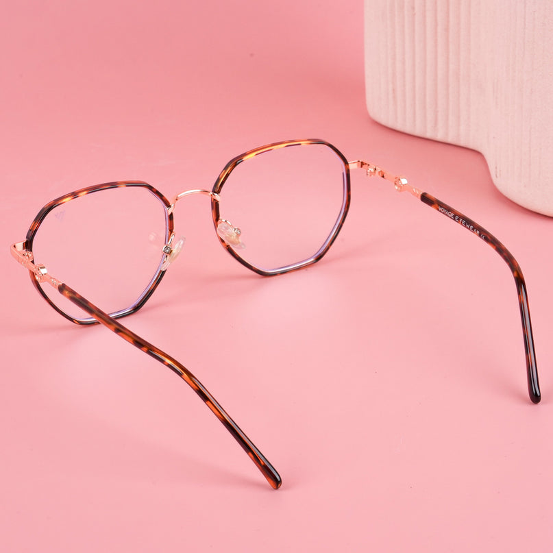 Voyage Glam Demi Brown Geometric Eyeglasses for Men & Women - MG5100-C3