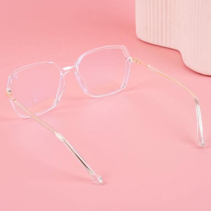 Voyage Glam Transparent Square Eyeglasses for Men & Women - MG4685-C5