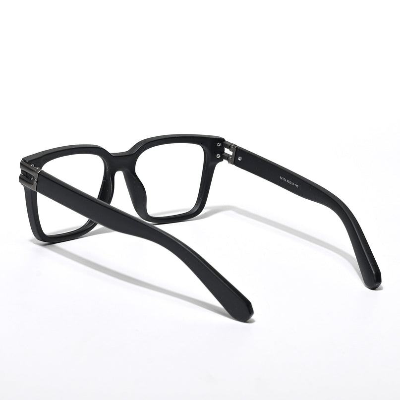 Eyejack Sonic Matt Black Square Eyeglasses for Men & Women (82102CL584-C2)