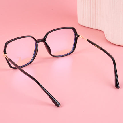 Voyage Glam Shine Black Square Eyeglasses for Men & Women - MG4683-C1