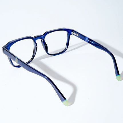 EyeJack Astra Blue Square Eyeglasses for Men & Women (TR6601CL73-C11)