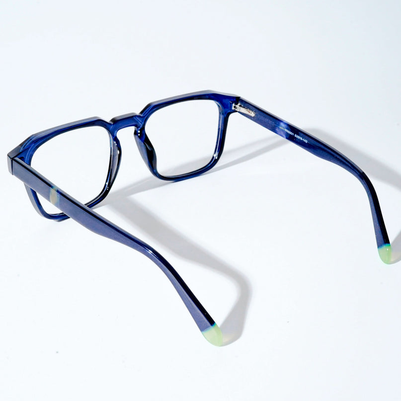 EyeJack Astra Blue Square Eyeglasses for Men & Women (TR6601CL73-C11)